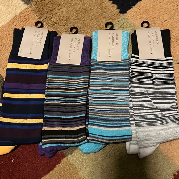 Alberto Cardinali 4-Pack Socks - 7-13 size - Picture 1 of 4